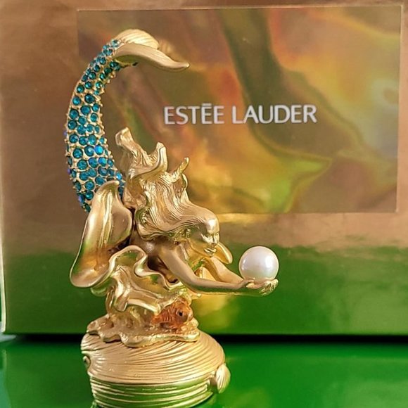 Estee Lauder Solid Perfume Compact Limited Edition Collector - Sparkling Mermaid - Picture 2 of 14